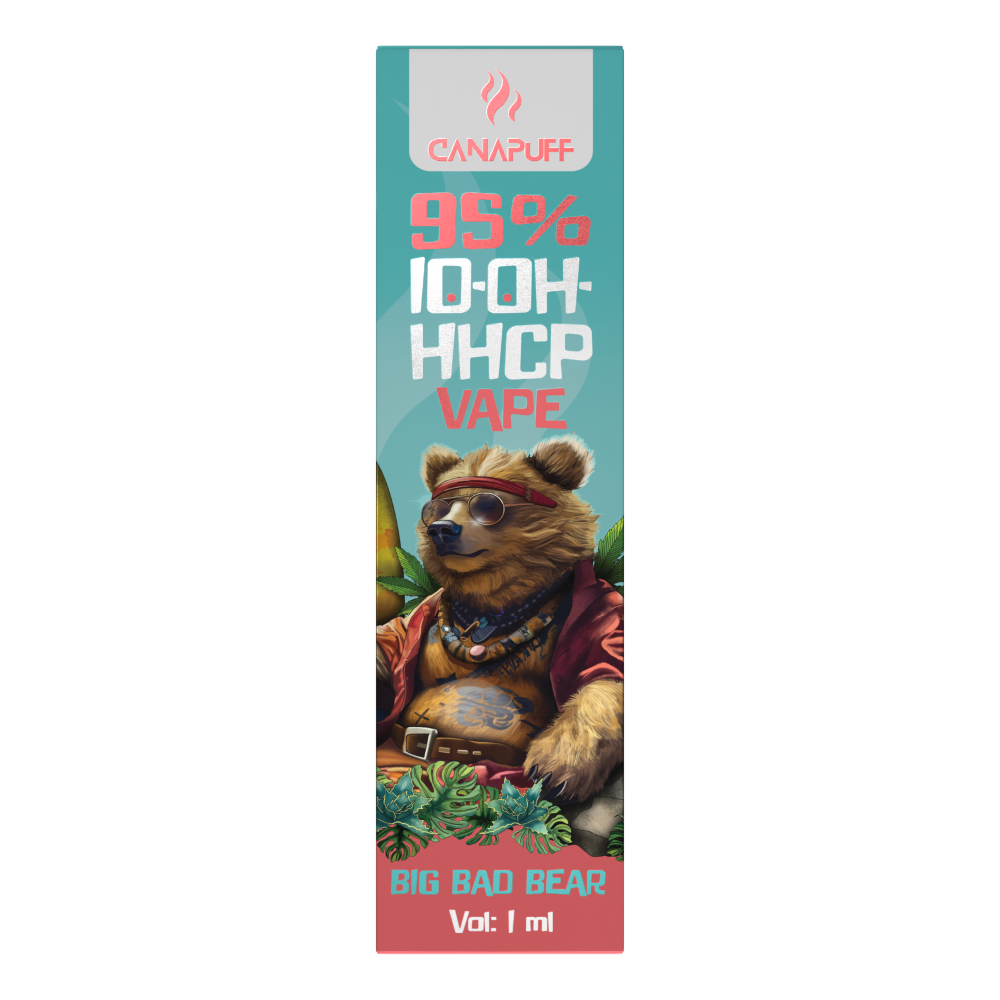 CanaPuff 10-OH-HHCP Penna Vape usa e getta Big Bad Bear, 10-OH-HHCP 95 %, 1 ml